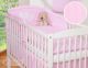 Juego de Cuna 3 Piezas My Sweet Baby - Corazones Colgantes Rosa