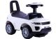 Correpasillos infantil Lean Cars blanco, vista frontal con volante y luces