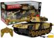 Tanque de combate amarillo y negro de Lean toys, control remoto.