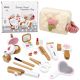Set de maquillaje de madera con accesorios creativos de Lean toys.