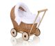 Carrito de Muñecas My Sweet Baby, Mimbre Natural con Ropa