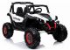 Jeep XMX603 Lean Cars blanco con tablero iluminado, vista frontal