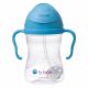 Botella B.box 240ml con pajita en color azul perfecta para bebés.