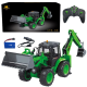 Remote Control Backhoe Loader RC Lights Sound Green Huina 1:14