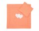 Pram Bedding Set With Duvet And Pillow 2pcs - Peach Polka Dots Hearts