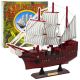 Modelo Decorativo de Barco de Vela Tres Mástiles Burdeos