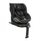Silla de coche i-Size Kikkaboo negra vista frontal con arnés de 5 puntos