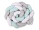 Protector de Cuna Knot Bumper XXL My Sweet Baby - Blanco, Gris y Menta