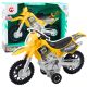 Motocicleta Off-Road Amarilla con Luz y Sonido