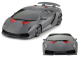 Coche Deportivo RC 1:18 Lamborghini Sesto Elemento Gris