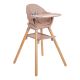 Trona 2en1 Woody Rosa Kikkaboo - Versatilidad y Comfort