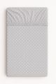Sábana ajustable de algodón My Sweet Baby 120x60 cm, puntos blancos