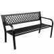 Banca de Jardín Metal Negra para 2 Personas de 120 cm