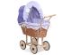 Carrito de muñecas My Sweet Baby con ropa de cama morada