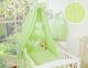 Dosel de Cuna My Sweet Baby con Corazones y Rayas Verdes