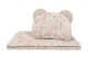 Set para Carrito Bebé Velvet Bloom Beige – Edredón y Almohada Reversibles