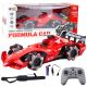 Coche de Carreras RC Efecto Humo Rojo