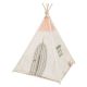 Teepee de madera Kikkaboo con alfombra acolchada - Casa Beige
