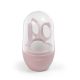 Set de cuidado de uñas para bebé Babyono rosa con tijeras, alicates y lima de vidrio