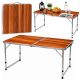 Mesa Plegable Camping Aluminio Altura Regulable Madera