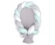 Braided Baby Nest 2 In 1 - White-gray-mint