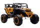 Coche eléctrico infantil M2 4x4 amarillo LEAN CARS vista tres cuartos