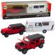 Coche Todo Terreno Rojo con Caravana 1:32