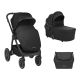 Carrito de bebé 2en1 Naya Negro Kikkaboo - Comodidad y Estilo