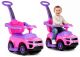 Correpasillos infantil evolutivo Lean Cars 3 en 1 rosa con asa parental, vista frontal