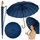 Sombrilla automática grande con cubierta de hombro azul marino 115 cm