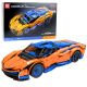 Set coche deportivo RC Lean Toys 1883 piezas naranja y azul con silueta dinámica, contenido paquete