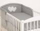 Protector de Cuna My Sweet Baby - Corazones Anthracite