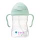 Botella B.box 240ml color pistacho con popote ergonómico.