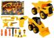 Set de Construcción con Excavadora, Camión y Grúa