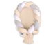 Nido trenzado 2 en 1 My Sweet Baby - Blanco, gris y beige