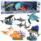 Set de Figuras de Animales Marinos con Elementos Móviles