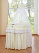 Set de Moisés de Mimbre con Ruedas y Dosel - Little Princess Crema de My Sweet Baby