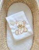 Manta de Fleece para Bebés - My Sweet Baby - Oso con Lazo Blanco