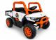 Coche eléctrico infantil Lean Cars GTS2299-H 24V 4x4 naranja, vista frontal todoterreno