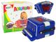 Acordeón azul de Lean toys para pequeños músicos estimulando la creatividad.
