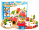 Set de Vías de Tren de Madera con Edificios y Árboles