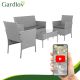 Conjunto de Muebles de Jardín Gardlov para Bebés - Ratán Gris