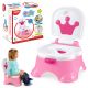 Orinal interactivo musical rosa con corona 5 en 1 LEAN Toys vista frontal