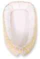 Baby Nest Double-sided Premium Cocoon For Infants Bobono- White Dots On Beige/ Beige Strips