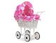 Carrito de Muñecas My Sweet Baby de Mimbre con Ropa de Cama Rosa