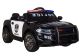 Coche eléctrico de policía Lean cars negro con luces delanteras