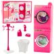Set de Lavandería para Muñecas con Lavadora y Secadora Rosa
