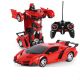 Auto Robot Transformer con Control Remoto 2 en 1 Color Rojo