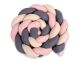 Knot Bumper XXL My Sweet Baby: Protector de Cuna Beige/Antracita/Rosa