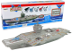 Portaaviones de Lean Toys con jets y luces en acción